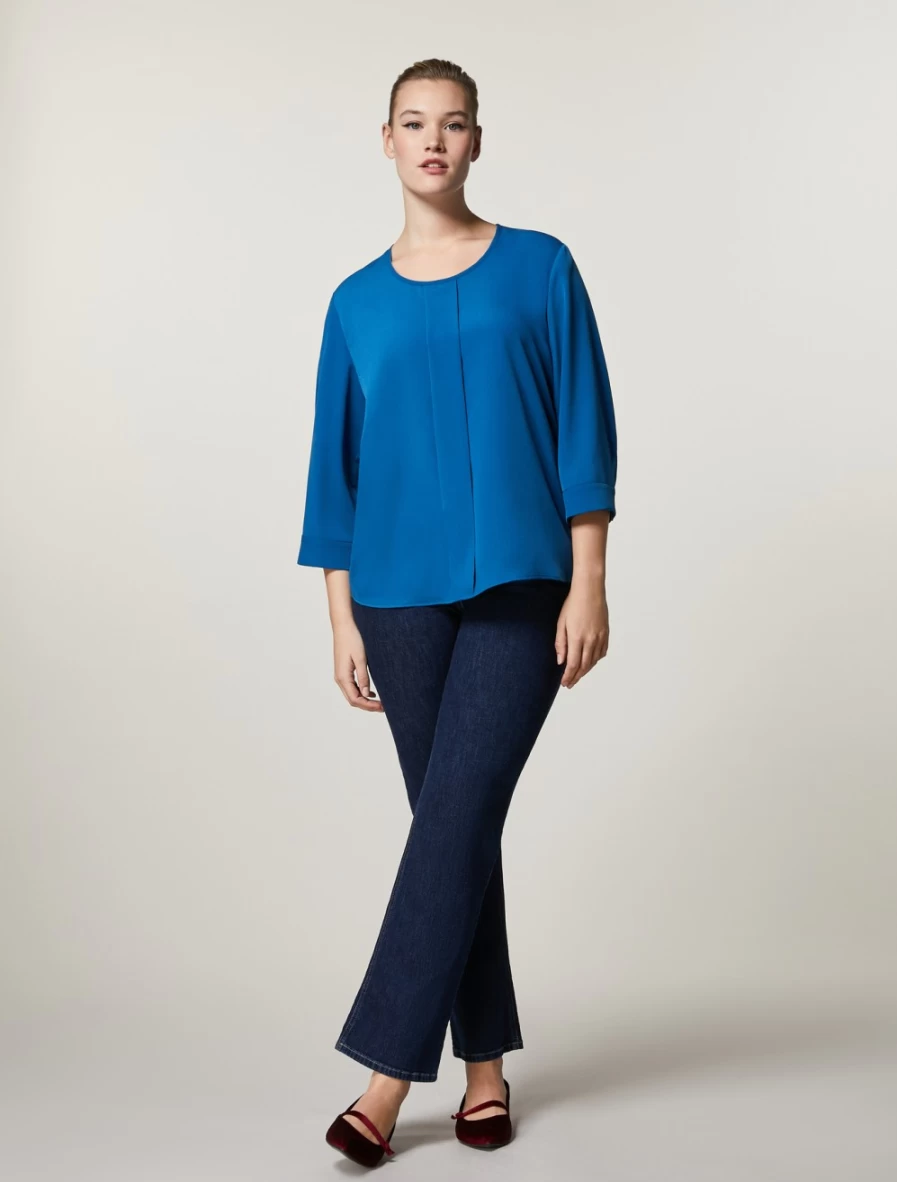 "Marina Rinaldi Women's Dark Navy Cotton Denim Jeans"