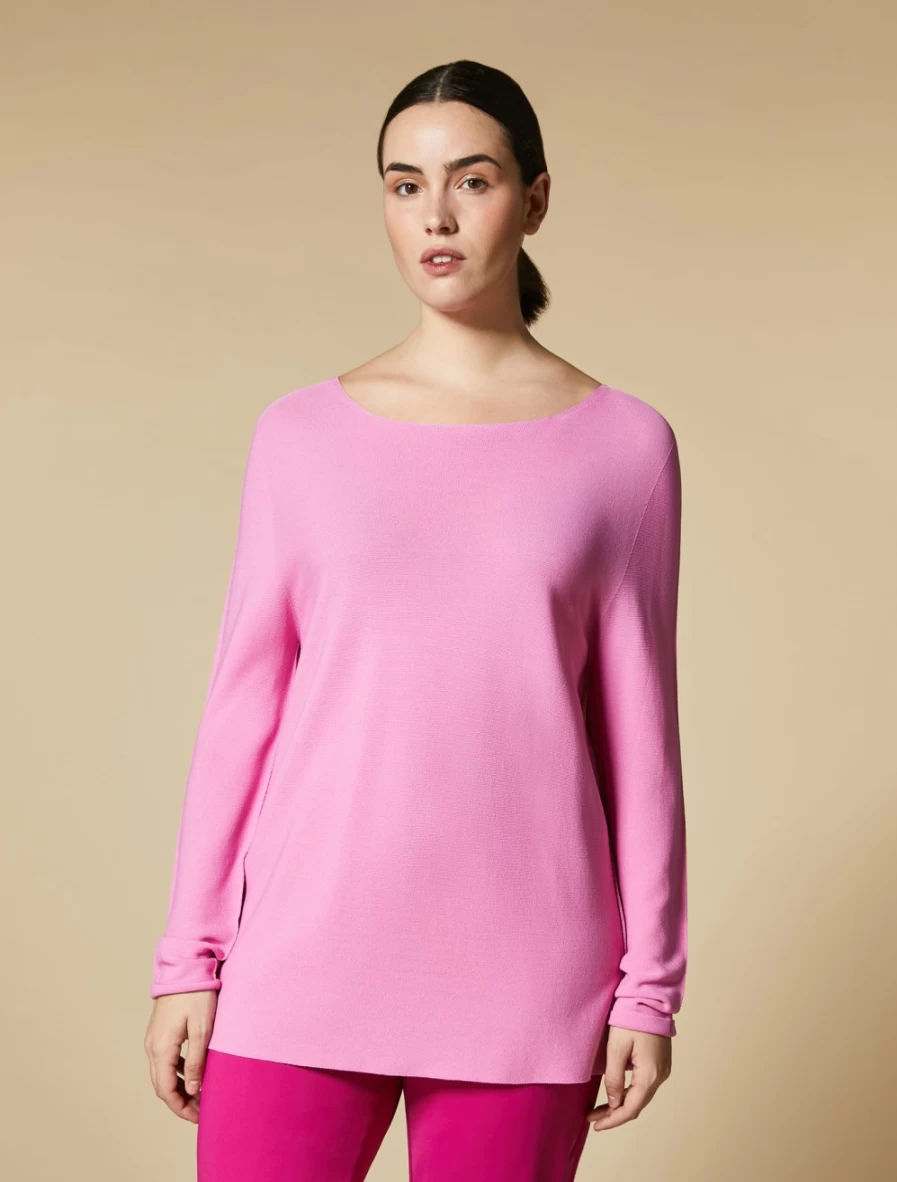 Marina Rinaldi Women's Wisteria Seamless Matte Viscose Sweater - Soft Comfort Knit Top