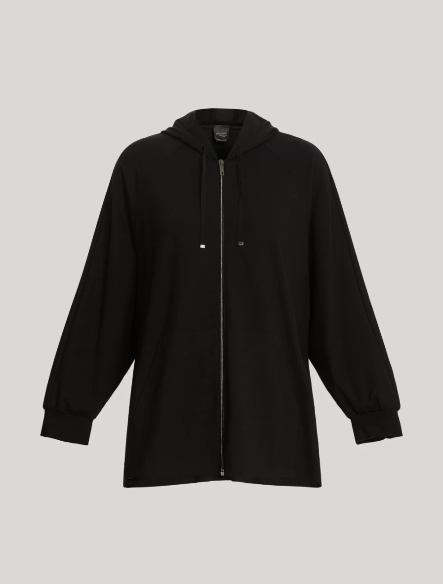 Marina Rinaldi Women's Black Jersey Jacket - Stylish & Comfortable Outerwear