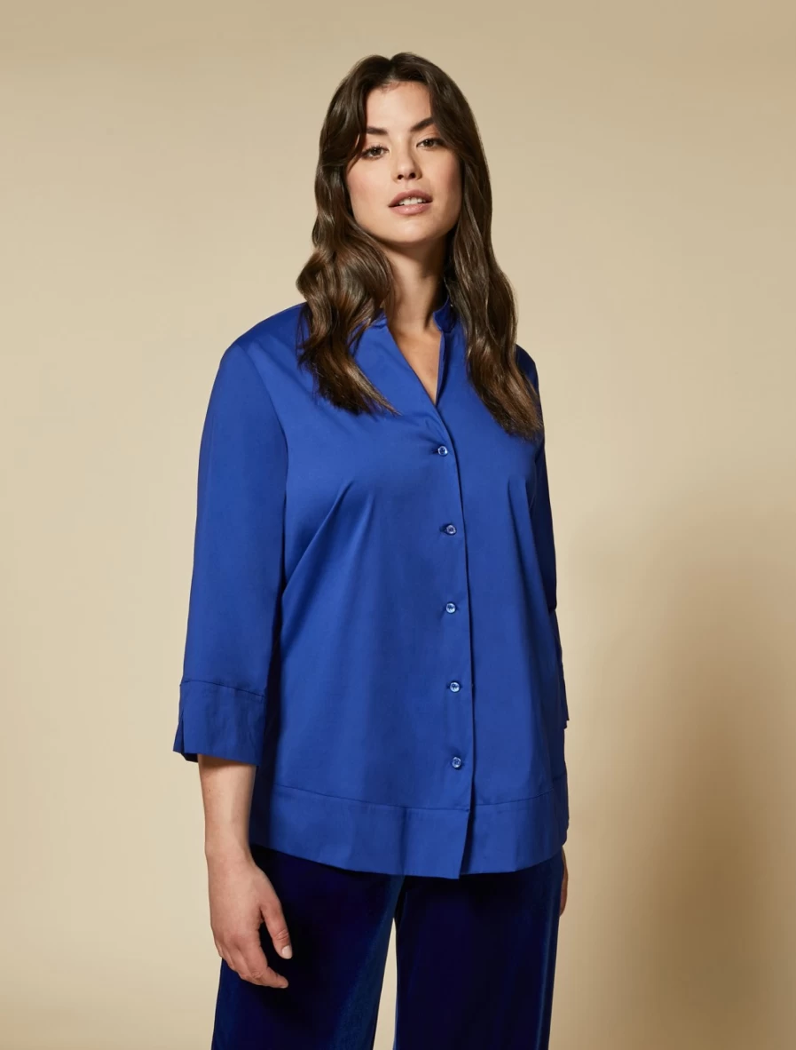 Marina Rinaldi Women's China Blue Poplin Shirt