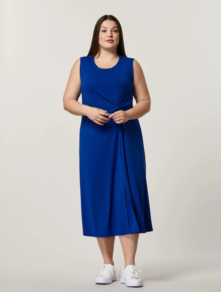 Marina Rinaldi Women's China Blue Interlock Jersey Dress