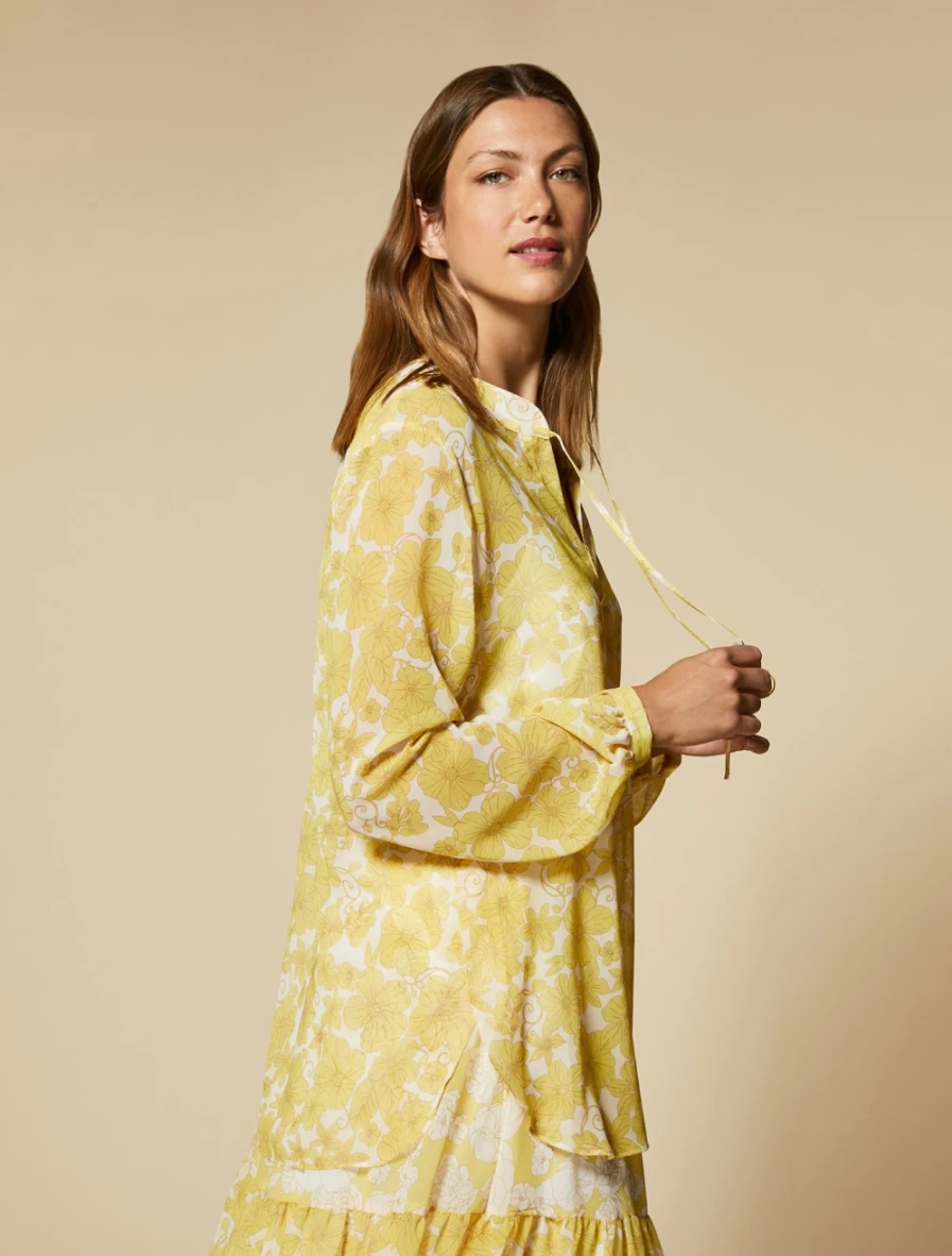 Marina Rinaldi Women's White Printed Georgette Shirt