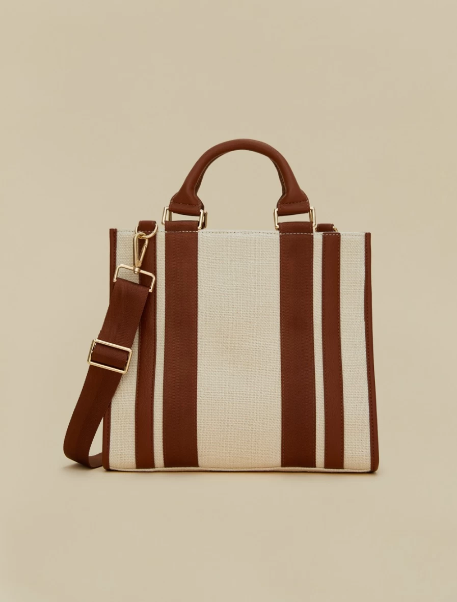 Marina Rinaldi Women's White Canvas Shopping Tote Bag