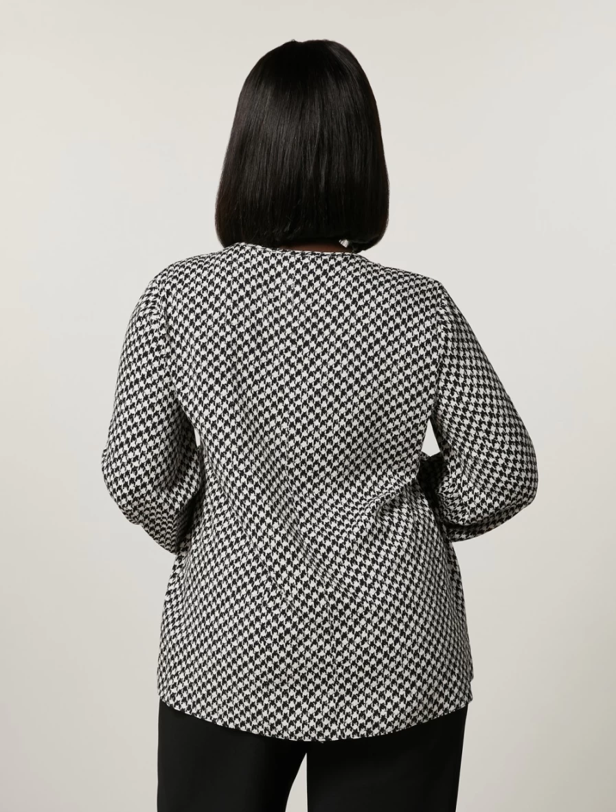 Marina Rinaldi Women's Black Printed Viscose Tunic Top