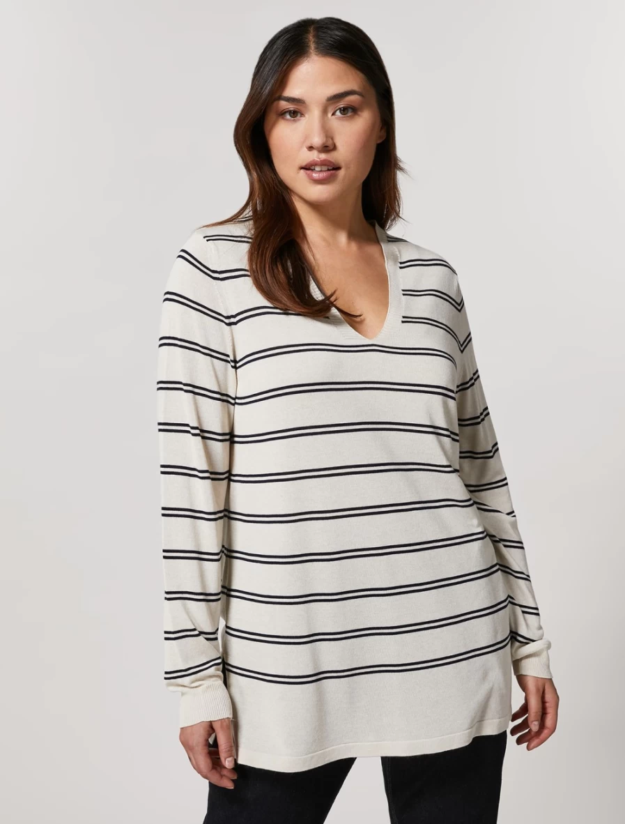 Marina Rinaldi Women's Colonial Oversized Viscose Crepe Sweater