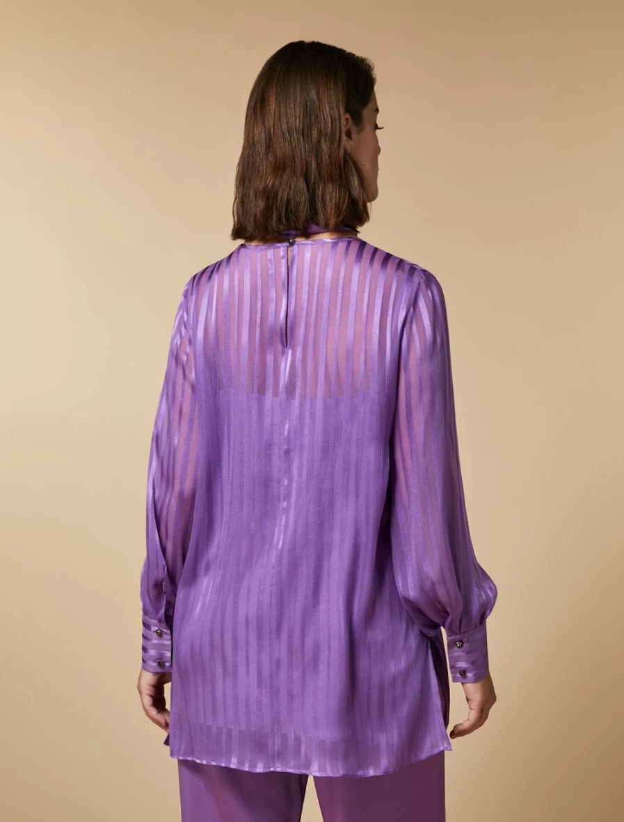 Marina Rinaldi Women's Wisteria Pure Silk Crepon Tunic Top