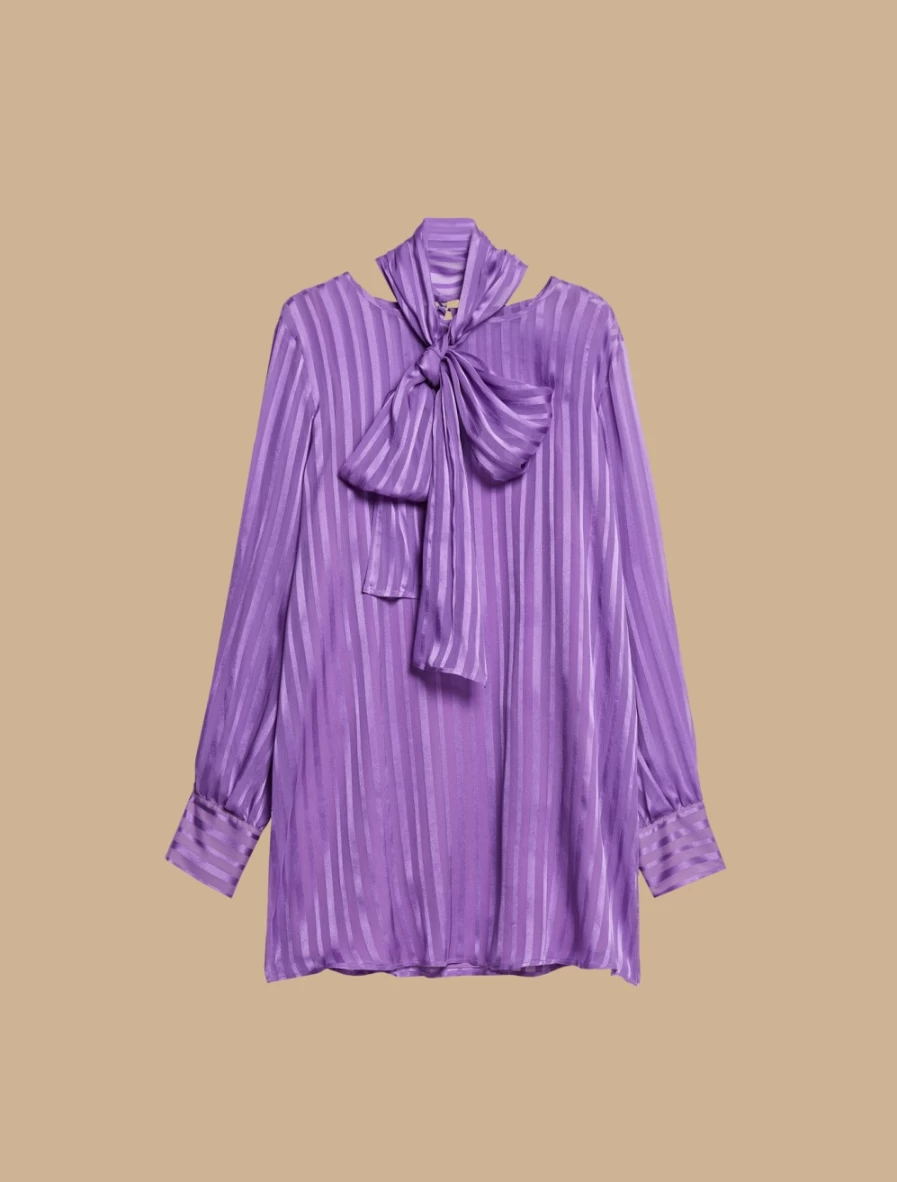 Marina Rinaldi Women's Wisteria Pure Silk Crepon Tunic Top
