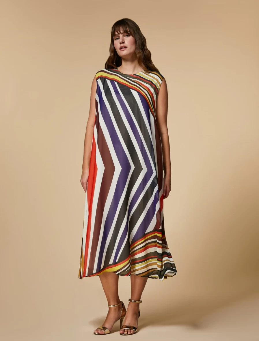 Marina Rinaldi Women's Mustard Printed Georgette Dress