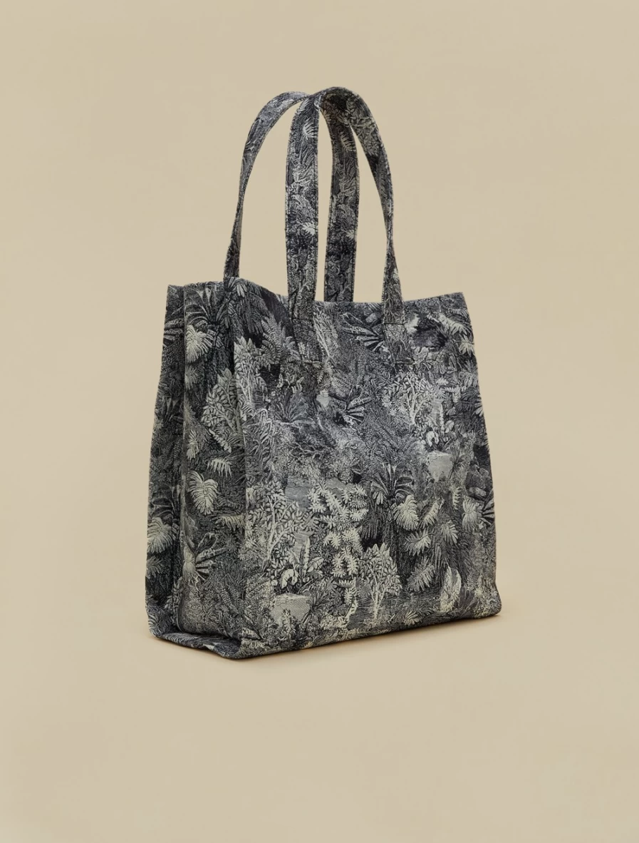 Marina Rinaldi Women's Black Printed Shopping Bag