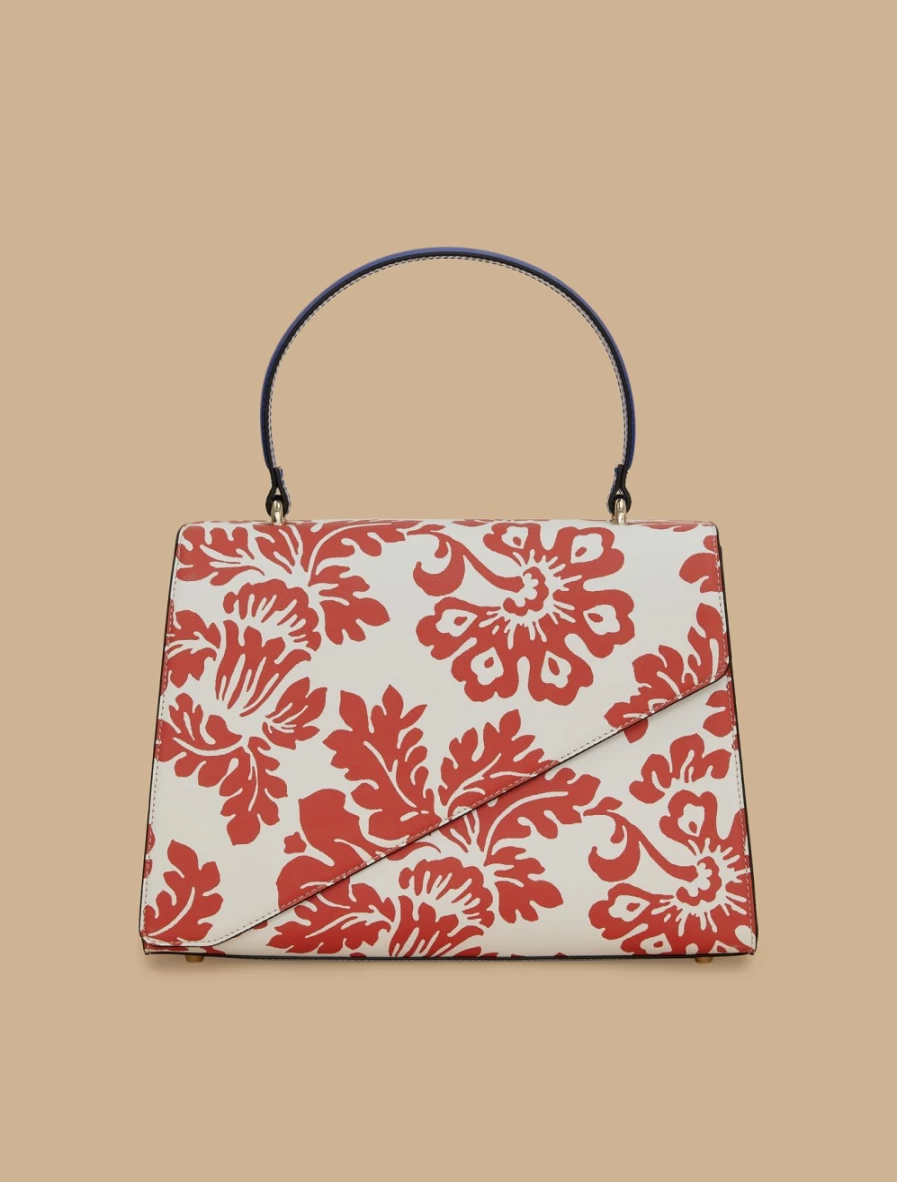"Marina Rinaldi Women's Rust Printed Bag – Stylish & Elegant Tote for Women"