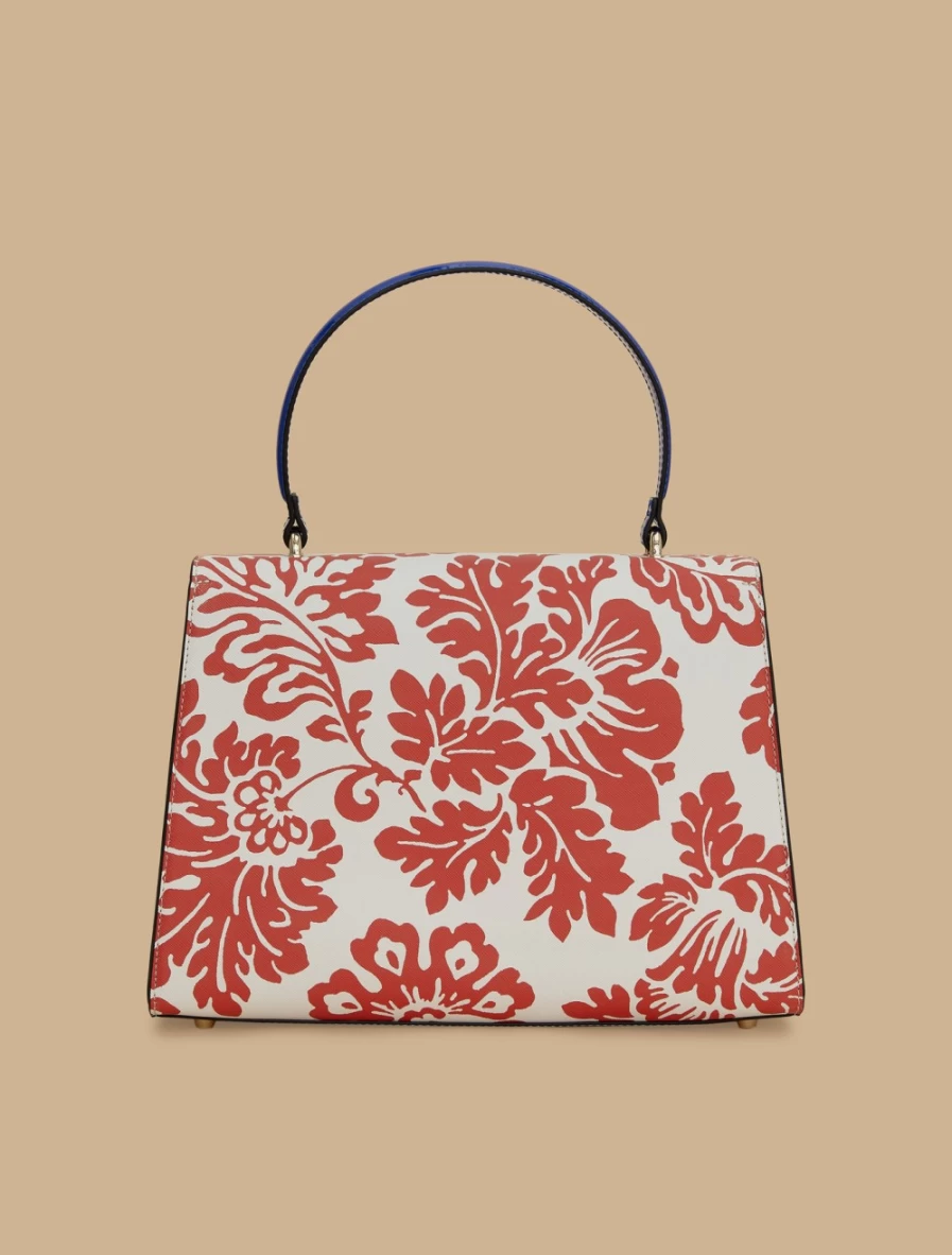 "Marina Rinaldi Women's Rust Printed Bag – Stylish & Elegant Tote for Women"