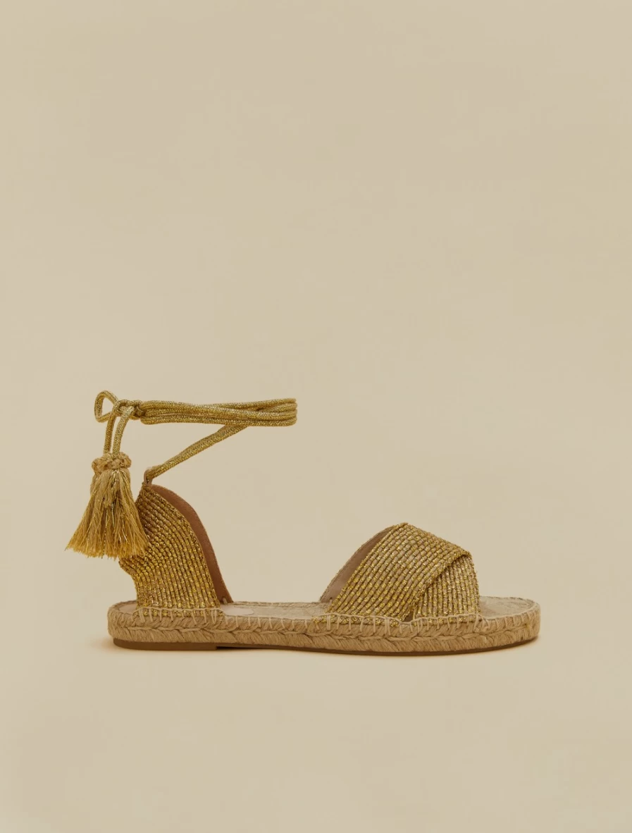 Marina Rinaldi Women's Beige Woven Rope Sandals | Comfortable Stylish Summer Footwear