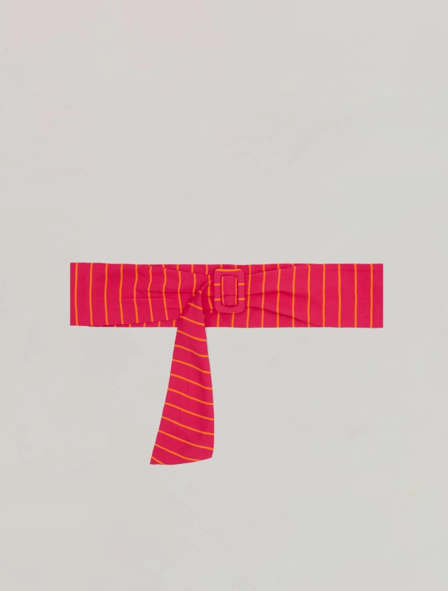 "Marina Rinaldi Women's Fuchsia Viscose Belt – Stylish & Comfortable Accessory"