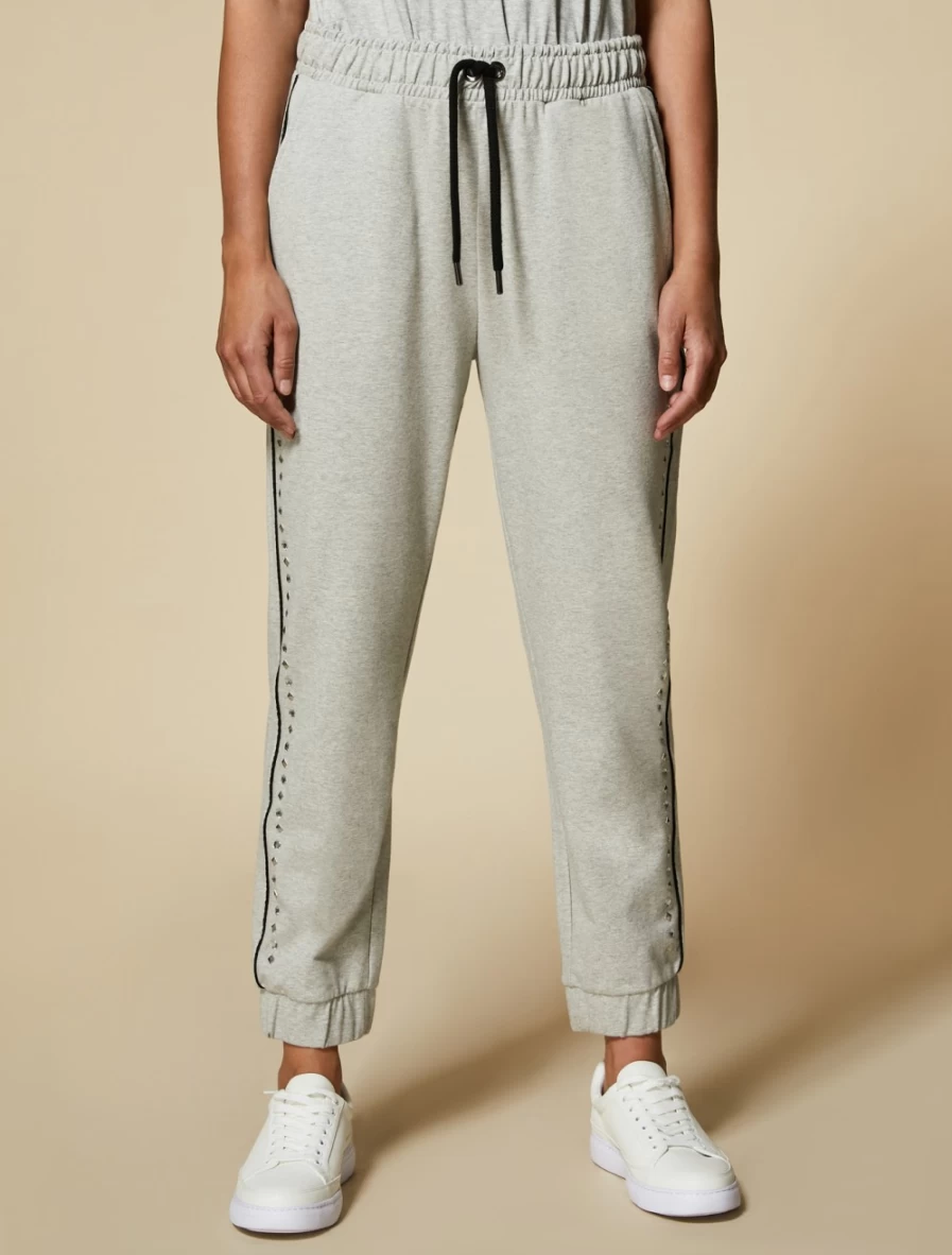 Women's Marina Rinaldi Light Grey Fleece Trousers - Comfortable & Stylish Winter Pants
