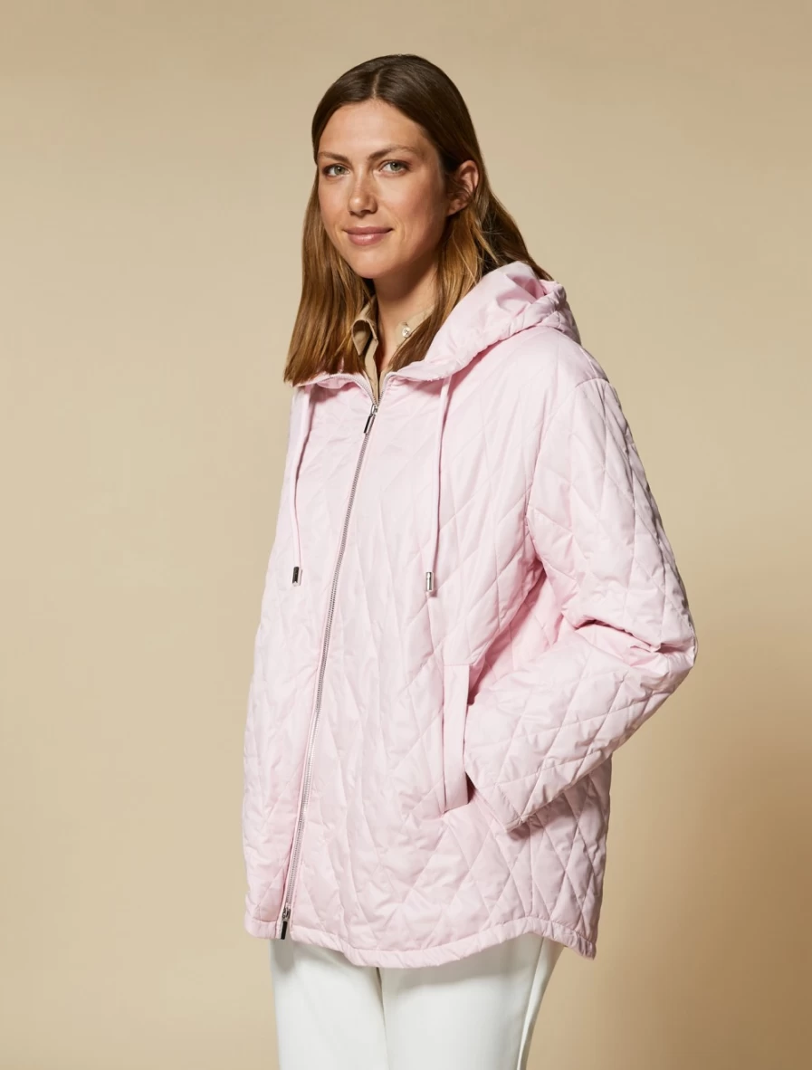 Marina Rinaldi Women's Pink Quilted Down Jacket - Lightweight Warm Winter Coat