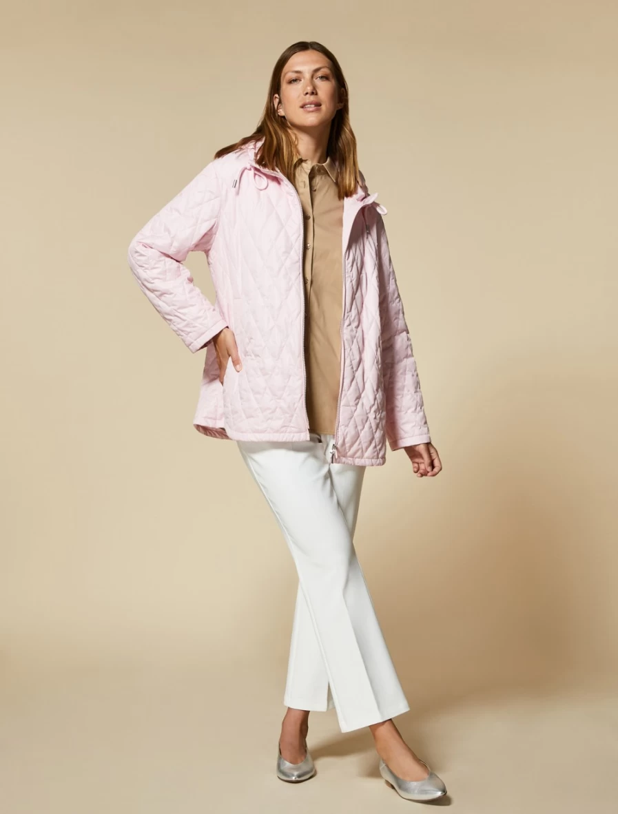 Marina Rinaldi Women's Pink Quilted Down Jacket - Lightweight Warm Winter Coat
