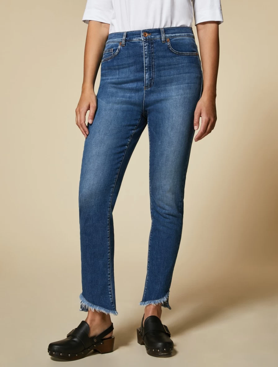 Marina Rinaldi Women's Slim Stretch Denim Jeans in Ski Blue | Comfortable & Stylish Fit