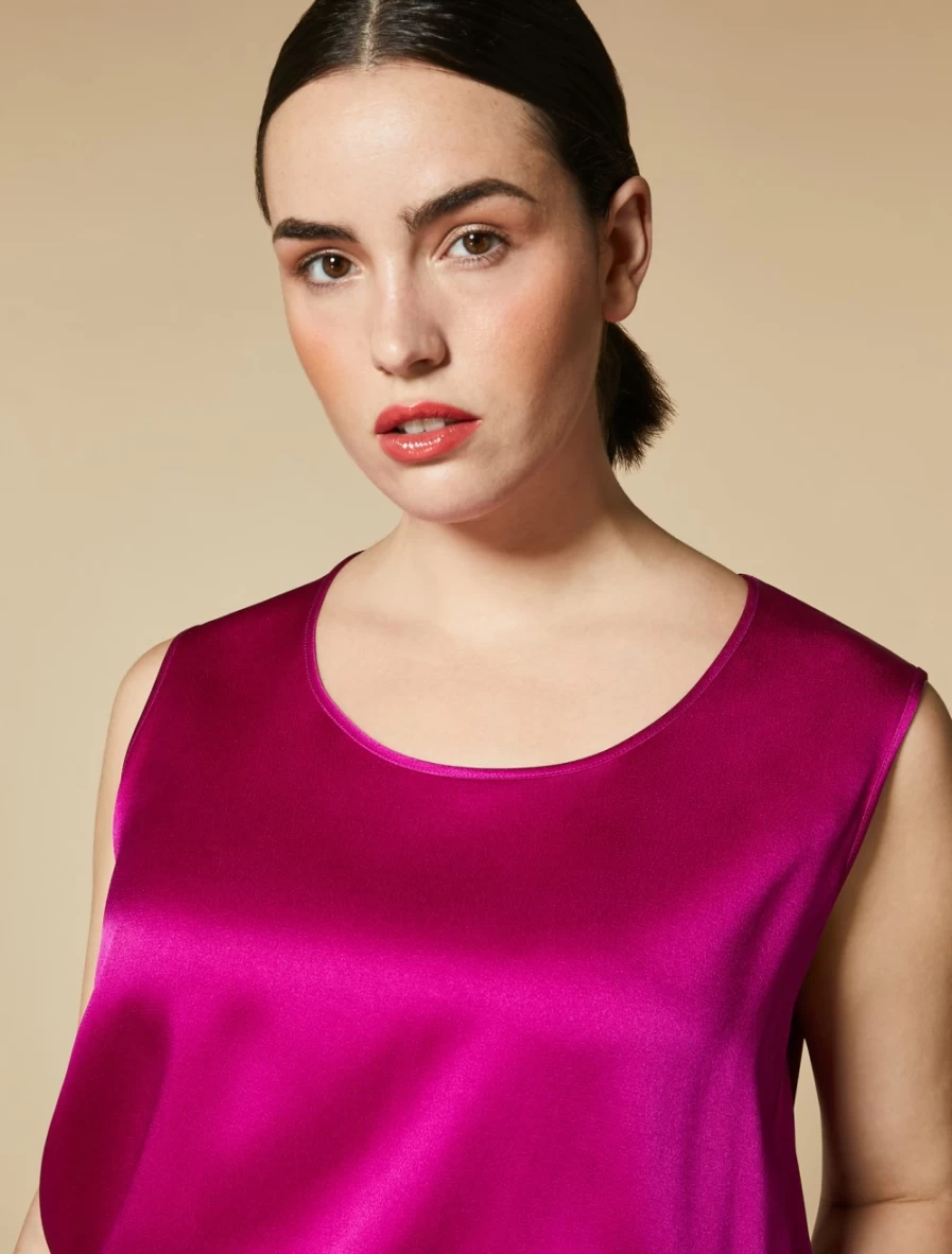 Marina Rinaldi Women's Fuchsia Frisottino Top