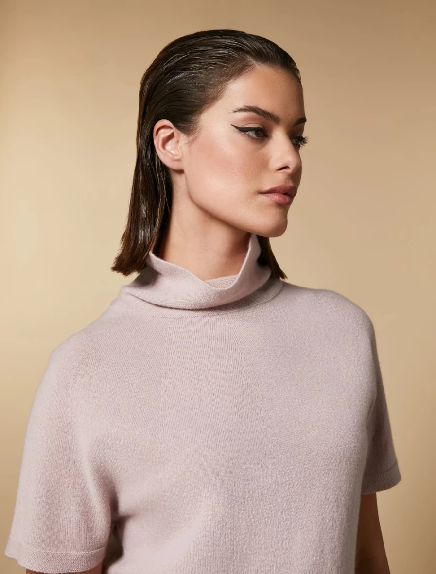 "Marina Rinaldi Women's Pink Pure Cashmere Sweater | Soft Luxury Knitwear"