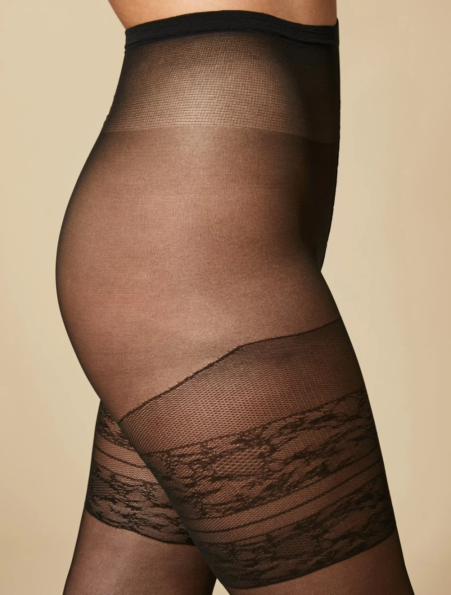 Marina Rinaldi Women's 40 Denier Sheer Black Tights - Ultra Comfortable & Stylish