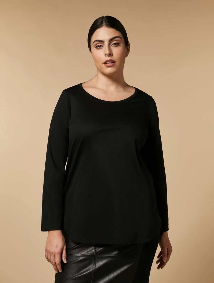 Marina Rinaldi Women's Black Jersey T-Shirt