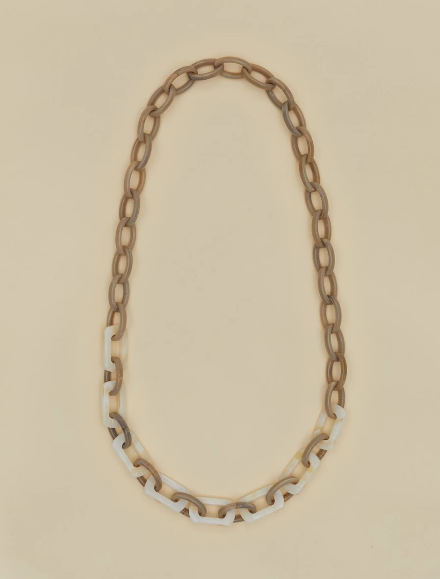 "Marina Rinaldi Women's White Resin Necklace – Elegant Handcrafted Jewelry"