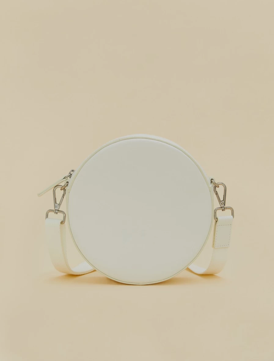 Marina Rinaldi Women's White Round Crossbody Bag