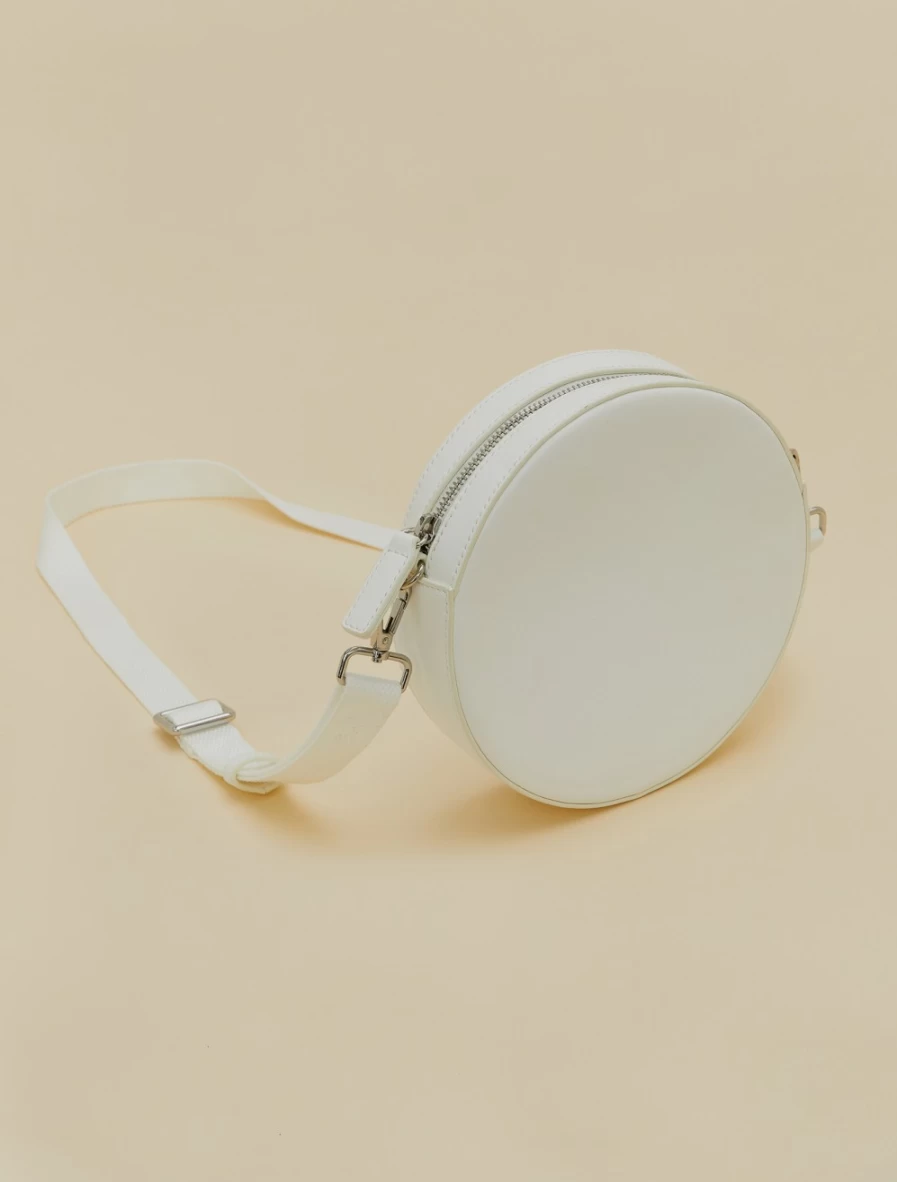 Marina Rinaldi Women's White Round Crossbody Bag