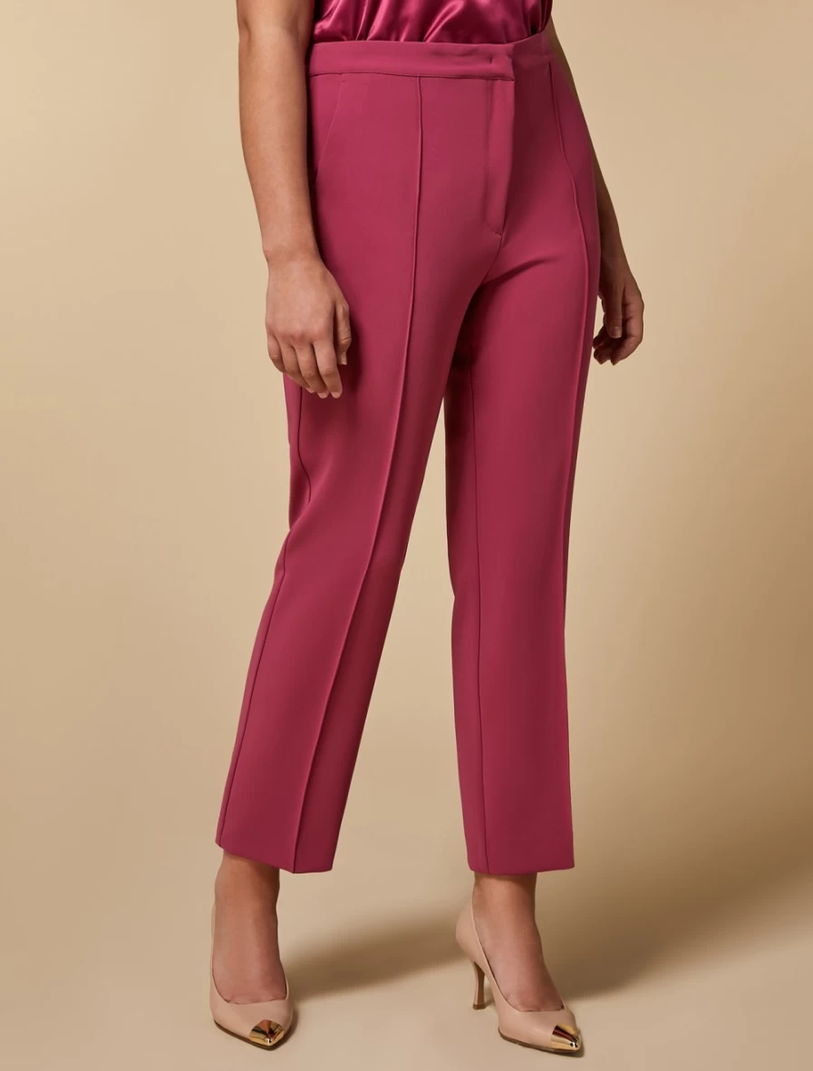 "Marina Rinaldi Women's Fuchsia Triacetate Trousers"
