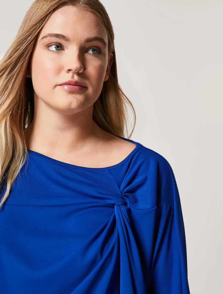 Marina Rinaldi Women's China Blue Interlock Jersey T-Shirt