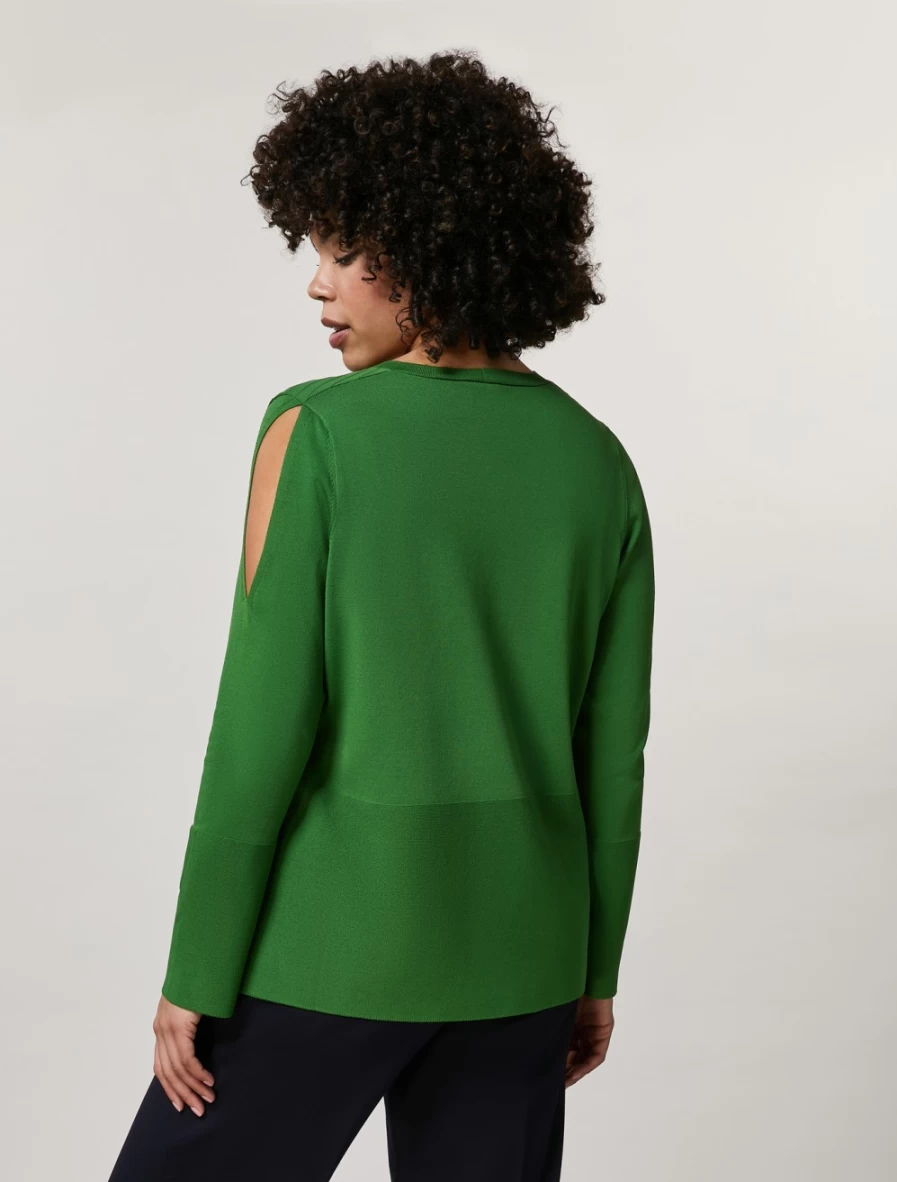 Marina Rinaldi Women's Green Stretch Viscose Sweater
