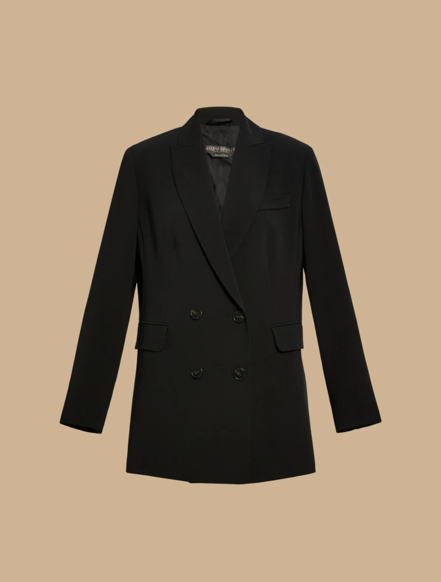 Marina Rinaldi Women's Black Triacetate Blazer for Elegant Office Wear