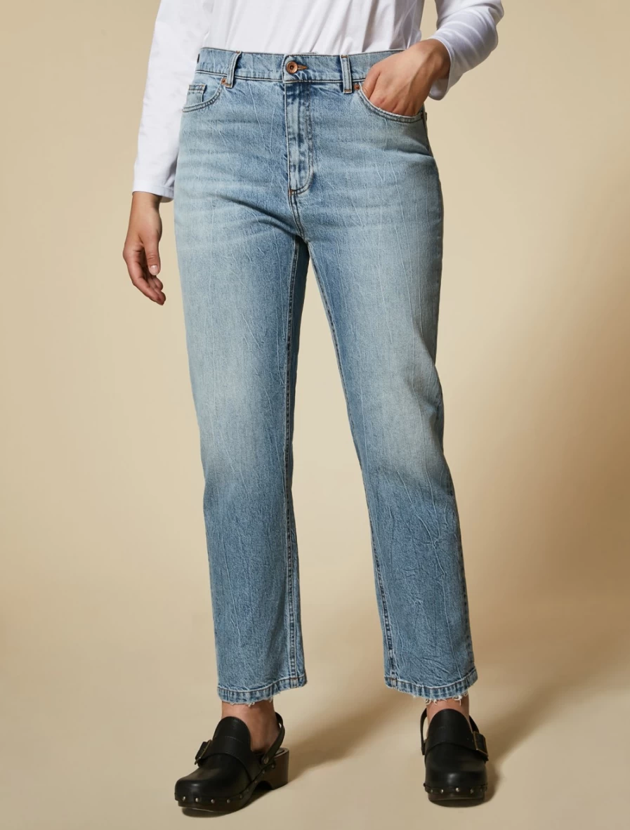 "Marina Rinaldi Women's Ski Blue Comfortable Denim Regular Jeans"