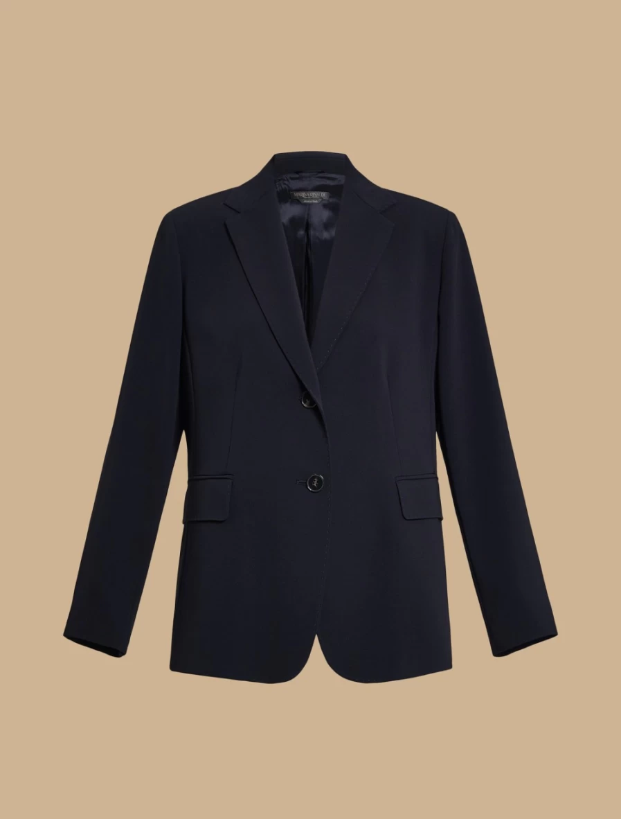 Marina Rinaldi Women's Dark Navy Triacetate Blazer for Elegant Office Wear