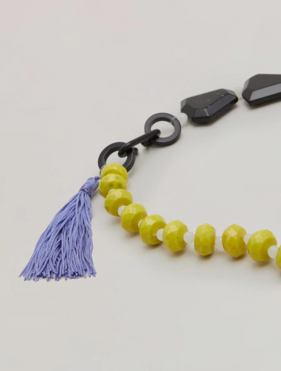 "Marina Rinaldi Women's Yellow Resin Necklace – Elegant Handcrafted Jewelry"