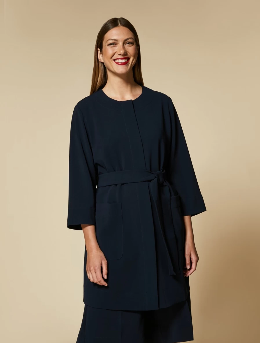 Marina Rinaldi Women's Dark Navy Triacetate Tunic Top