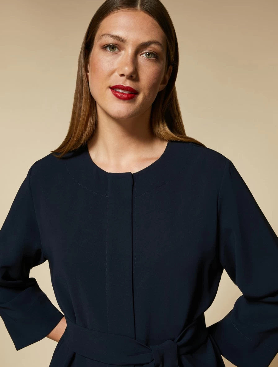 Marina Rinaldi Women's Dark Navy Triacetate Tunic Top