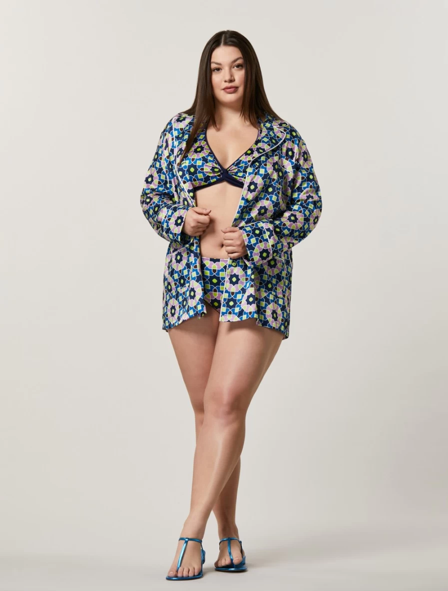 Marina Rinaldi Women's Dark Navy Printed Bikini Swimwear