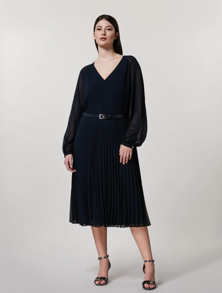 Marina Rinaldi Women's Dark Navy Georgette Dress