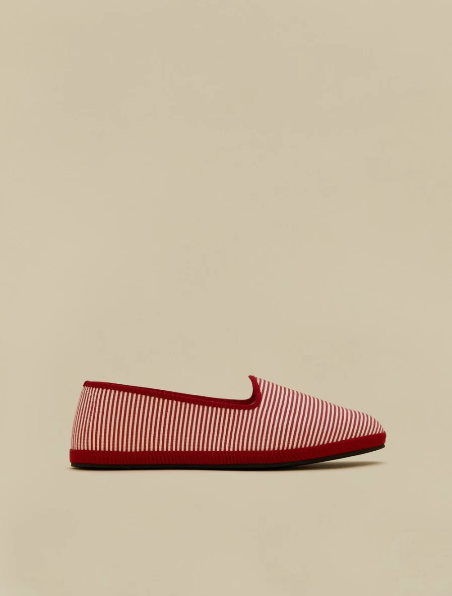Marina Rinaldi Women's Red Canvas Friulian Shoes | Comfortable & Stylish Footwear