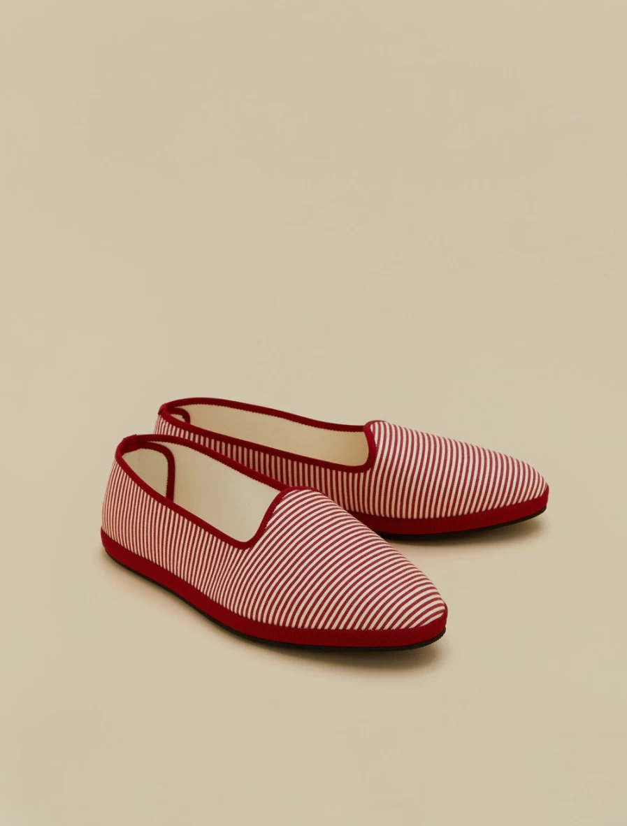 Marina Rinaldi Women's Red Canvas Friulian Shoes | Comfortable & Stylish Footwear