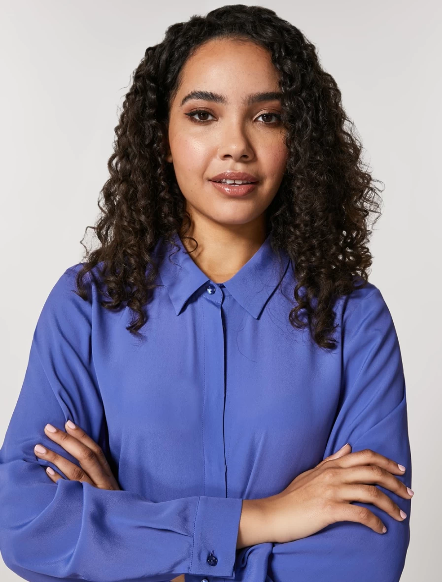 Marina Rinaldi Women's Oil Color Silk-Blend Shirt – Elegant & Comfortable