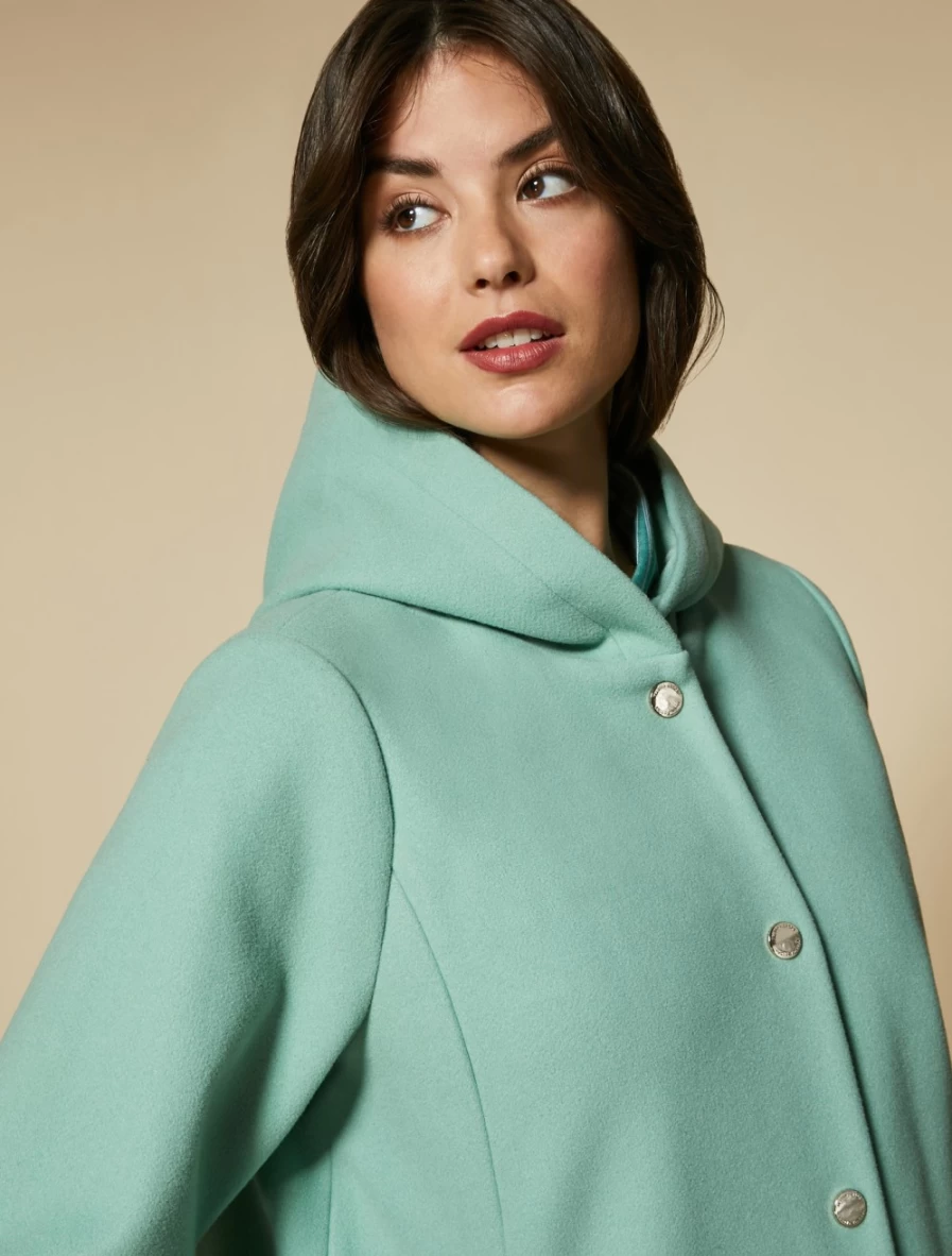 Marina Rinaldi Women's Green Jersey Pea Coat