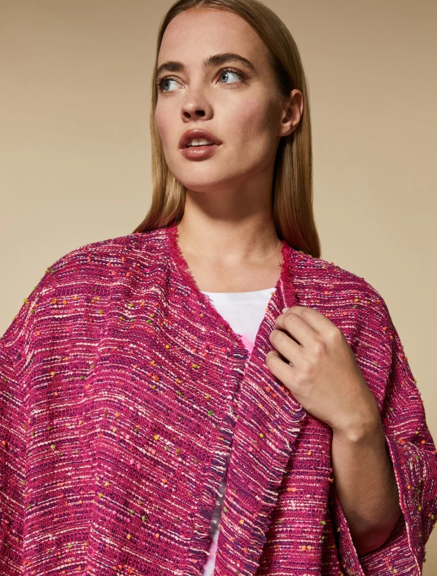 "Marina Rinaldi Women's Fuchsia Basketweave Tunic Top"