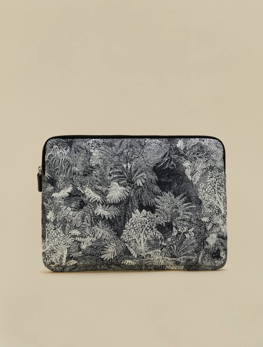 Marina Rinaldi Women's Black Printed Laptop Case - Stylish Protective Sleeve for Laptops