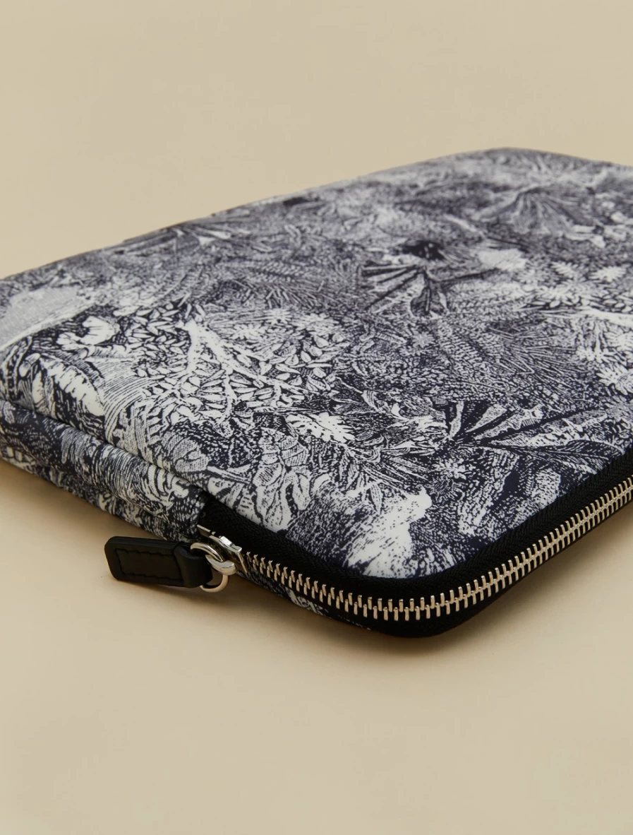 Marina Rinaldi Women's Black Printed Laptop Case - Stylish Protective Sleeve for Laptops