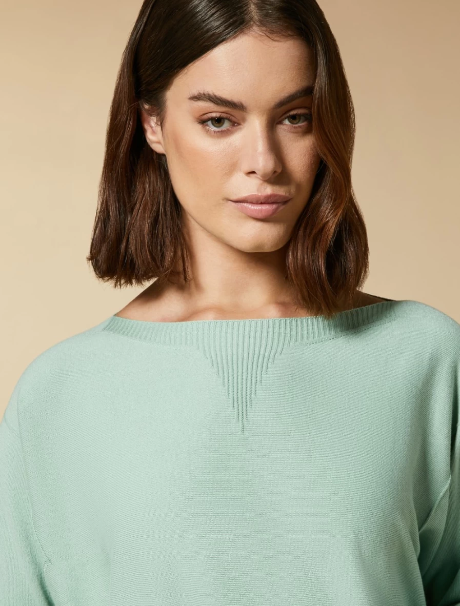 Marina Rinaldi Women's Green Cotton Sweater