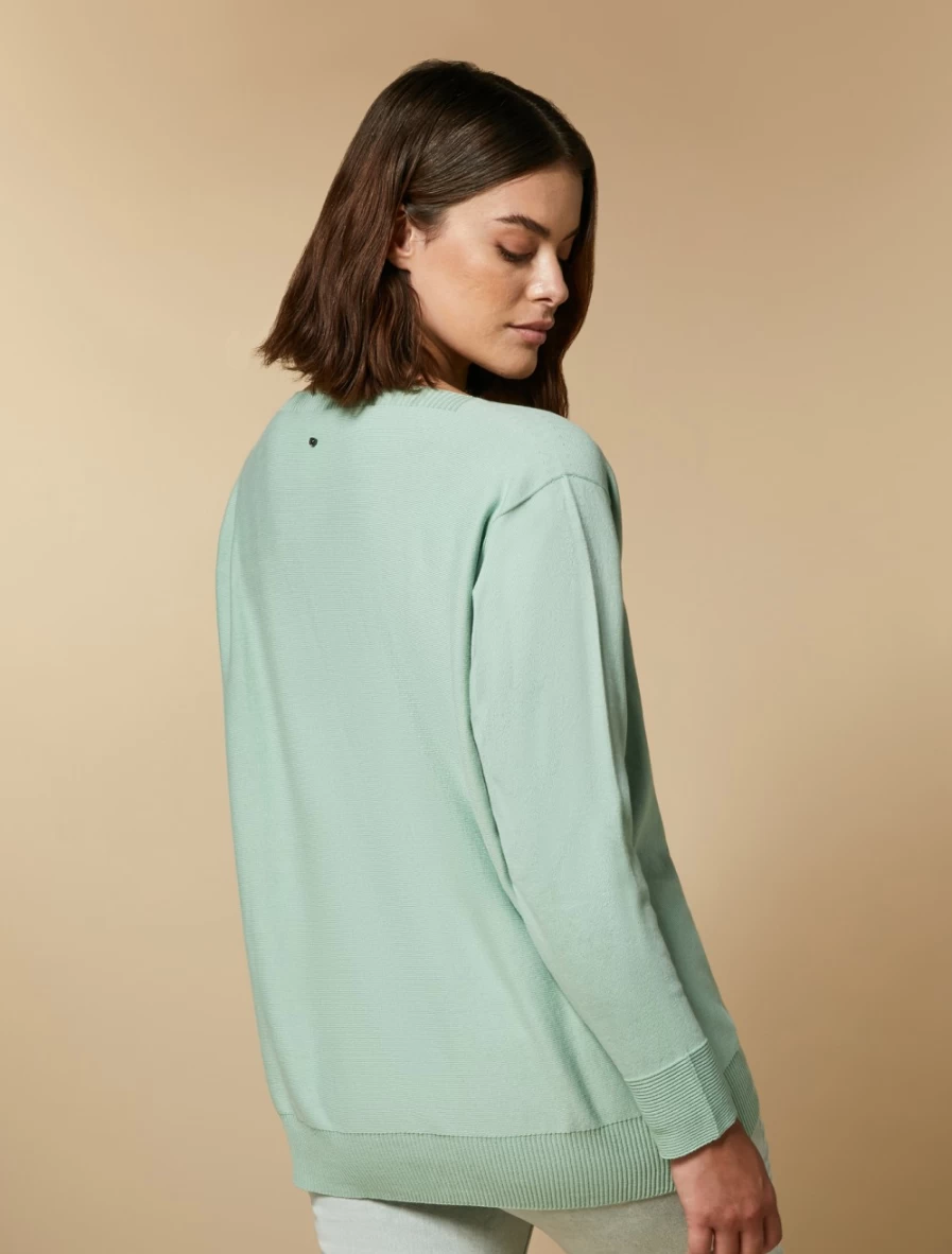Marina Rinaldi Women's Green Cotton Sweater