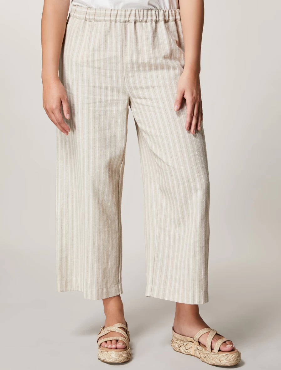 Marina Rinaldi Women's Colonial Linen Cotton Trousers - Comfortable Summer Pants