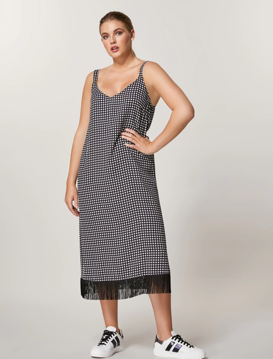 Marina Rinaldi Women's Black Printed Sable Dress